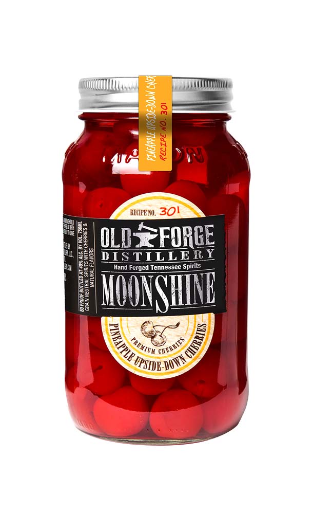 Pineapple Upside-Down Moonshine Cherries